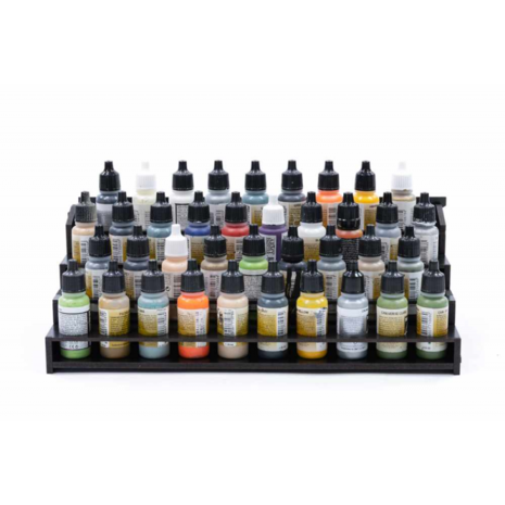 Black Paint Rack: Top Middenstuk (voor The Army Painter & Vallejo verf)