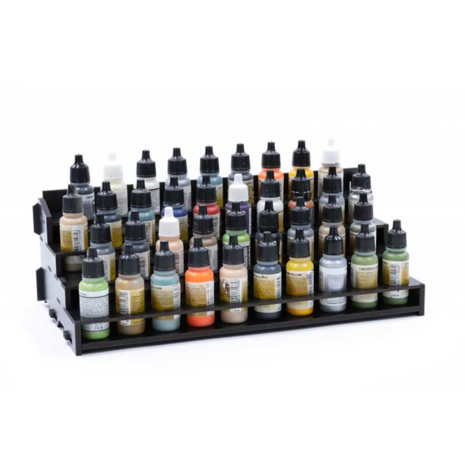Black Paint Rack: Top Middenstuk (voor The Army Painter & Vallejo verf)