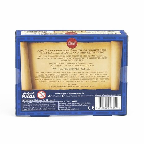 Great Minds: Shakespeare's Sonnet Puzzle