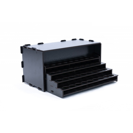 Black Paint Rack: Uitschuifbaar rek (voor The Army Painter & Vallejo verf)