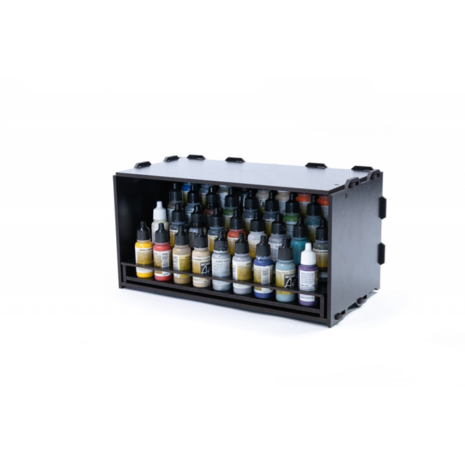 Black Paint Rack: Uitschuifbaar rek (voor The Army Painter & Vallejo verf)