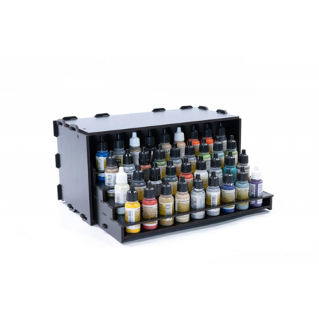 Black Paint Rack: Uitschuifbaar rek (voor The Army Painter & Vallejo verf)