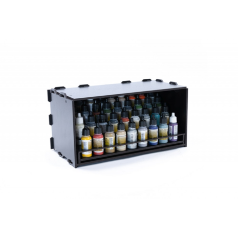 Black Paint Rack: Uitschuifbaar rek (voor The Army Painter & Vallejo verf)