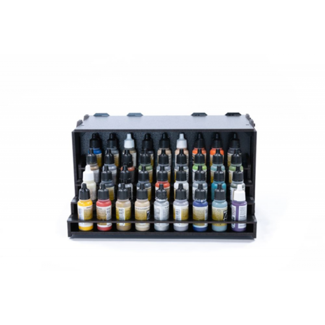 Black Paint Rack: Uitschuifbaar rek (voor The Army Painter & Vallejo verf)
