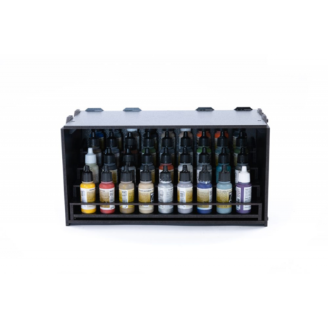 Black Paint Rack: Uitschuifbaar rek (voor The Army Painter & Vallejo verf)