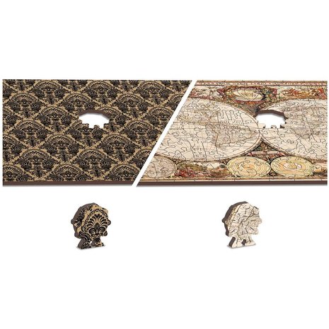 Antique World Map - Houten Puzzel Wooden City (600)