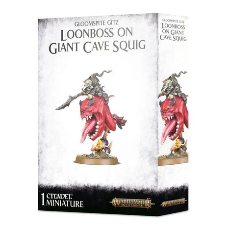 Warhammer: Age of Sigmar - Gloomspitte Gitz: Loonboss on Giant Cave Squig
