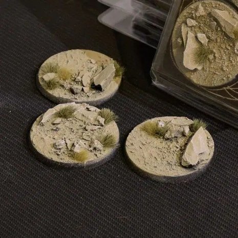 Arid Steppe Bases - Round 50mm (x3)
