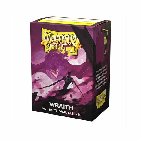 Dragon Shield Dual Matte Sleeves: Standard Wraith (63x88mm) - 100x
