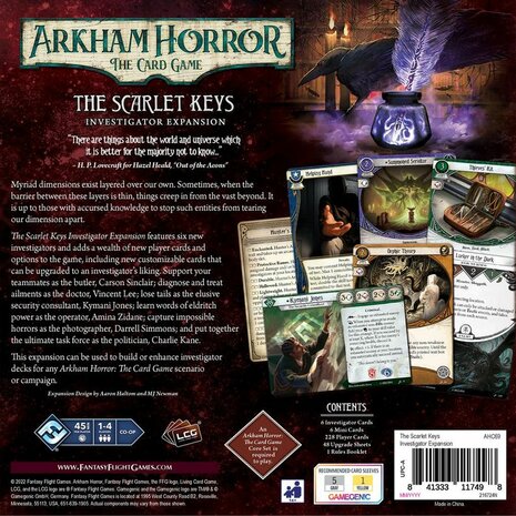 Arkham Horror: The Card Game – The Scarlet Keys (Investigator Expansion)