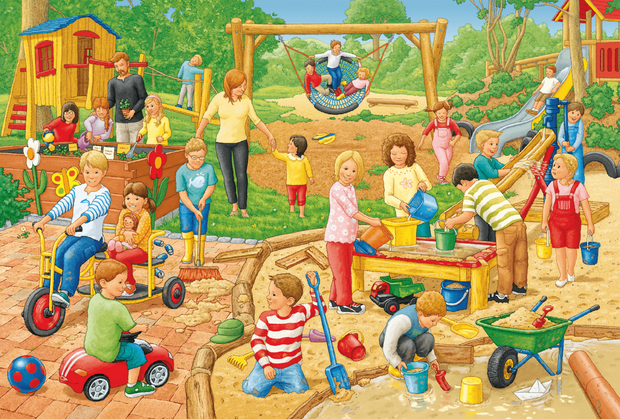 Een dag op het kinderdagverblijf - Puzzel (3x24)