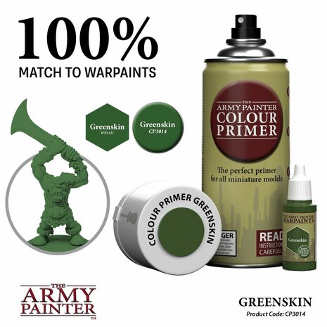 The name says it all... The perfect primer for all Orcs and Goblin armies. A strong green colour also useful for army projects 