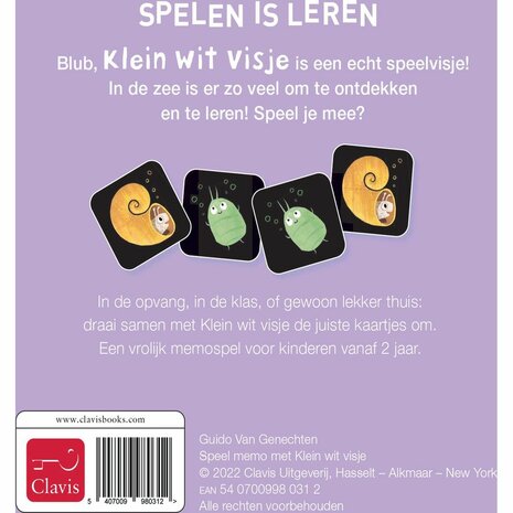 Speel Memo met Klein Wit Visje (2+)