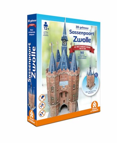 Zwolle: Sassenpoort - 3D Puzzel (90)