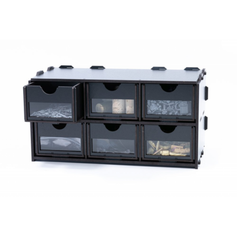 Black Paint Rack: Middenstuk (Ladekastje)