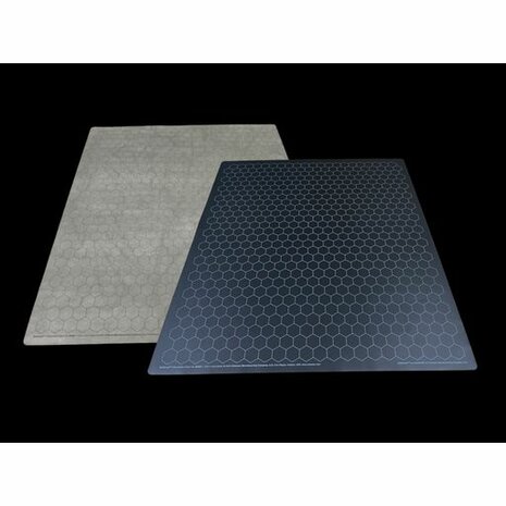 Reversible Battlemat (60x66cm, hexes, black-grey)