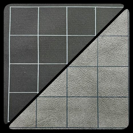 Reversible Battlemat (60x66cm, squares, black-grey)
