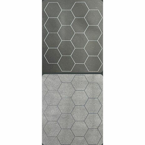 Reversible Megamat (87,5x122cm, hexes, black-grey)