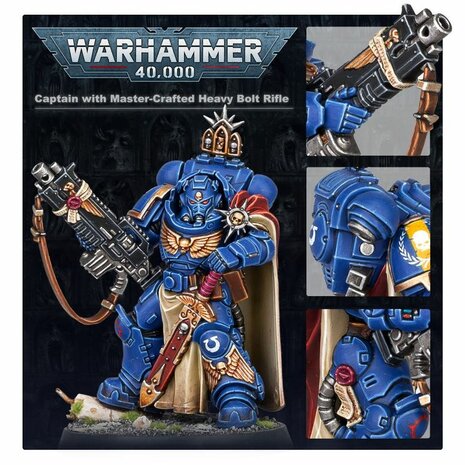 Warhammer 40,000 - Space Marines: Captain with Master-Crafted Heavy Bolt Rifle