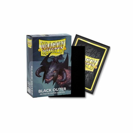 Dragon Shield Black Outer Sleeves (63x88mm) - 100x