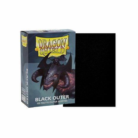 Dragon Shield Black Outer Sleeves (63x88mm) - 100x