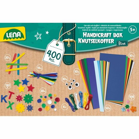 Lena Creatief Knutselkoffer Blauw (400 pcs)