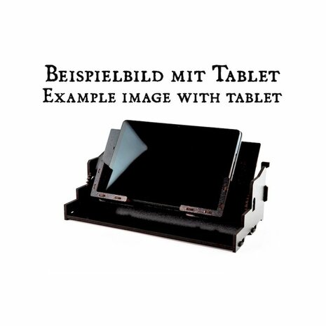 Black Paint Rack: Top Tablet Houder