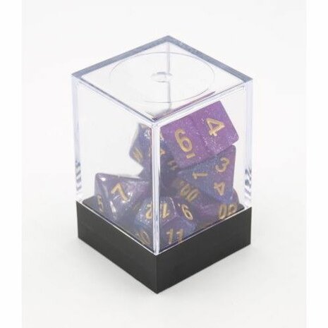 Dice Stardust Purple Polydice (7 pieces)
