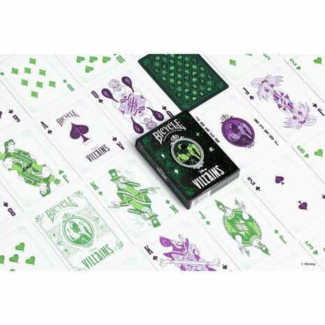 Playing Cards: Disney Villains Green (Bicycle)