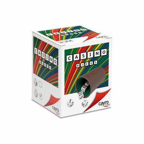 Casino Dices (Dobbelbeker met 5 dobbelstenen)