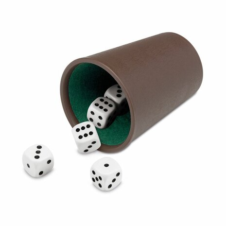 Casino Dices (Dobbelbeker met 5 dobbelstenen)