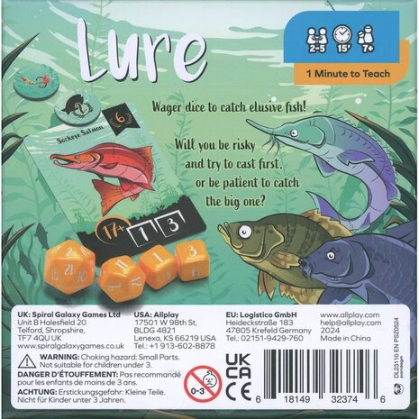 Lure Dobbelspel - Allplay | Spannend Visspel voor het Gezin