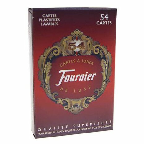 Speelkaarten Fournier - Dubbele Kop - Franse Speelzijde (1-R-D-V) - Rode Achterzijde
