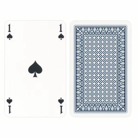 Speelkaarten Fournier - Dubbele Kop - Franse Speelzijde (1-R-D-V) - Blauwe Achterzijde