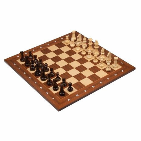Luxe Toernooi Schaakset (50 x 50cm) – Houten Bord en Staunton Stukken – Philos 2503​