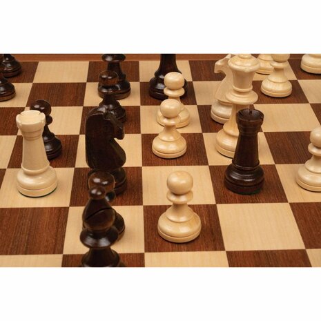 Luxe Toernooi Schaakset (50 x 50cm) – Houten Bord en Staunton Stukken – Philos 2503​