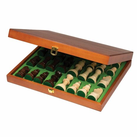 Luxe Toernooi Schaakset (50 x 50cm) – Houten Bord en Staunton Stukken – Philos 2503​