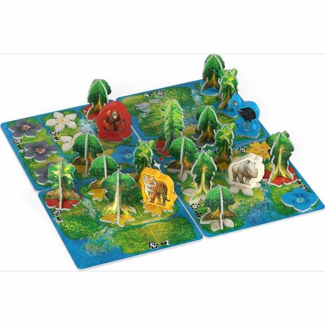 HUTAN: Leven in het Regenwoud – Strategisch Bordspel van Sidekick Games​