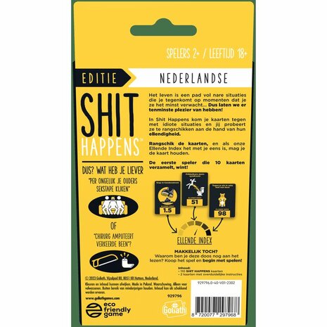 Shit Happens 18+ Pocket Editie – Partyspel voor volwassenen | Goliath Games