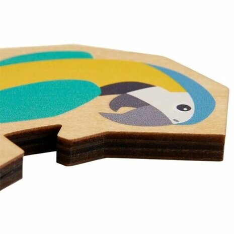 Houten Puzzel 2-in-1 Papegaai (4+) – Educatieve Houten Puzzel van HABA