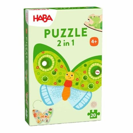 Houten Puzzel 2-in-1 Vlinder (4+) – Educatieve Houten Puzzel van HABA