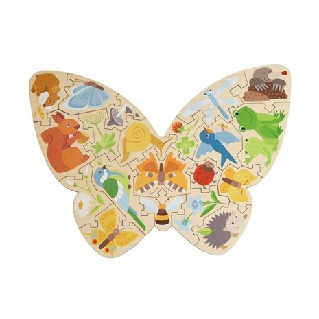 Houten Puzzel 2-in-1 Vlinder (4+) – Educatieve Houten Puzzel van HABA