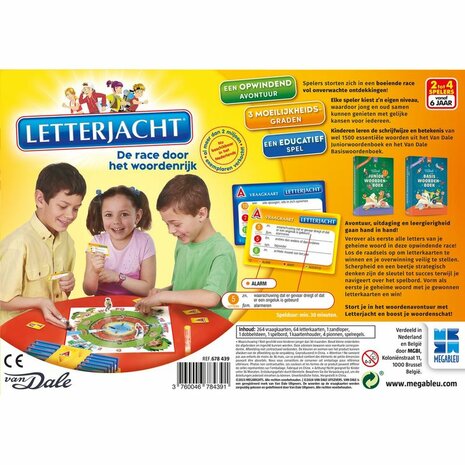 Letterjacht – Educatief Bordspel van Megableu in samenwerking met Van Dale