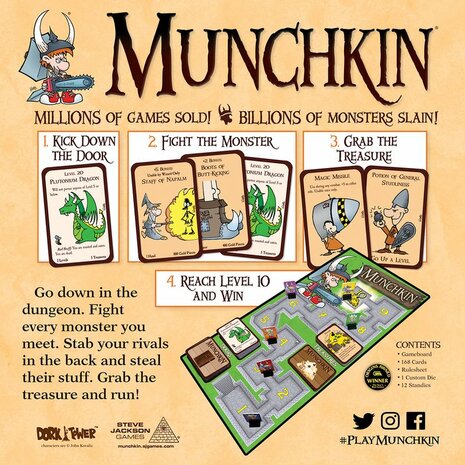 Munchkin Deluxe humoristisch fantasie kaartspel  van Steve Jackson Games