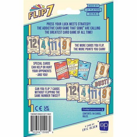 Flip 7 Compact (Tuck Box) – push-your-luck kaartspel van USAopoly