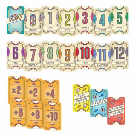 Flip 7 Compact (Tuck Box) – push-your-luck kaartspel van USAopoly