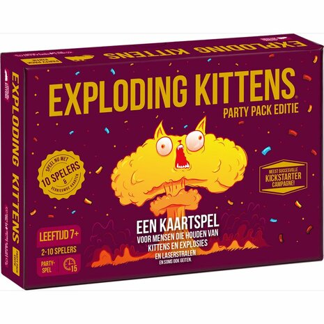 Exploding Kittens – Party Pack – Kaartspel voor 2–10 spelers (Nederlands)