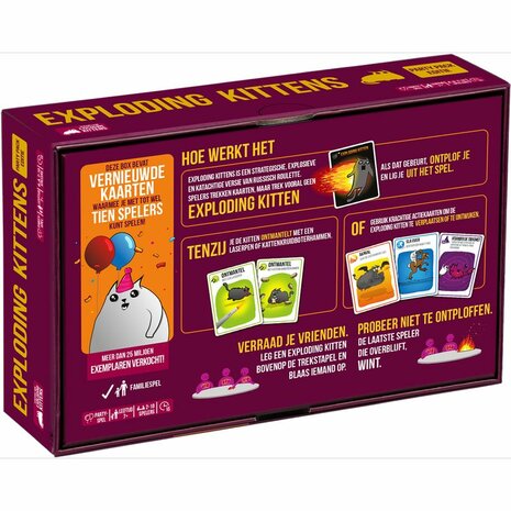 Exploding Kittens – Party Pack – Kaartspel voor 2–10 spelers (Nederlands)