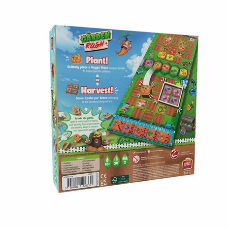 Garden Rush – twee spelers tegellegspel van Space Cowboys