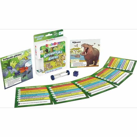 Brainbox Pocket – Gevaarlijke Dieren – Educatief geheugenspel van Bezzerwizzer